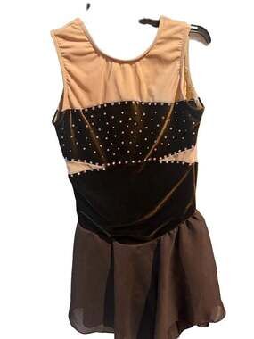 Brown Figure Skating Competition Dress